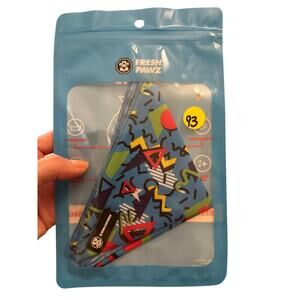 New FRESH PAWZ Cooling Dog Bandana 90's Throwback Neon Jersey Mesh Size Small